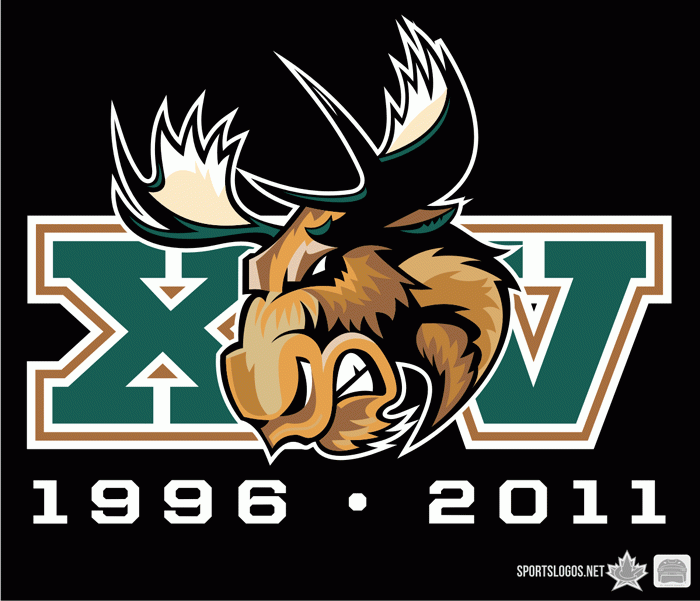 Manitoba Moose 2010 11 Anniversary Logo iron on transfers for T-shirts